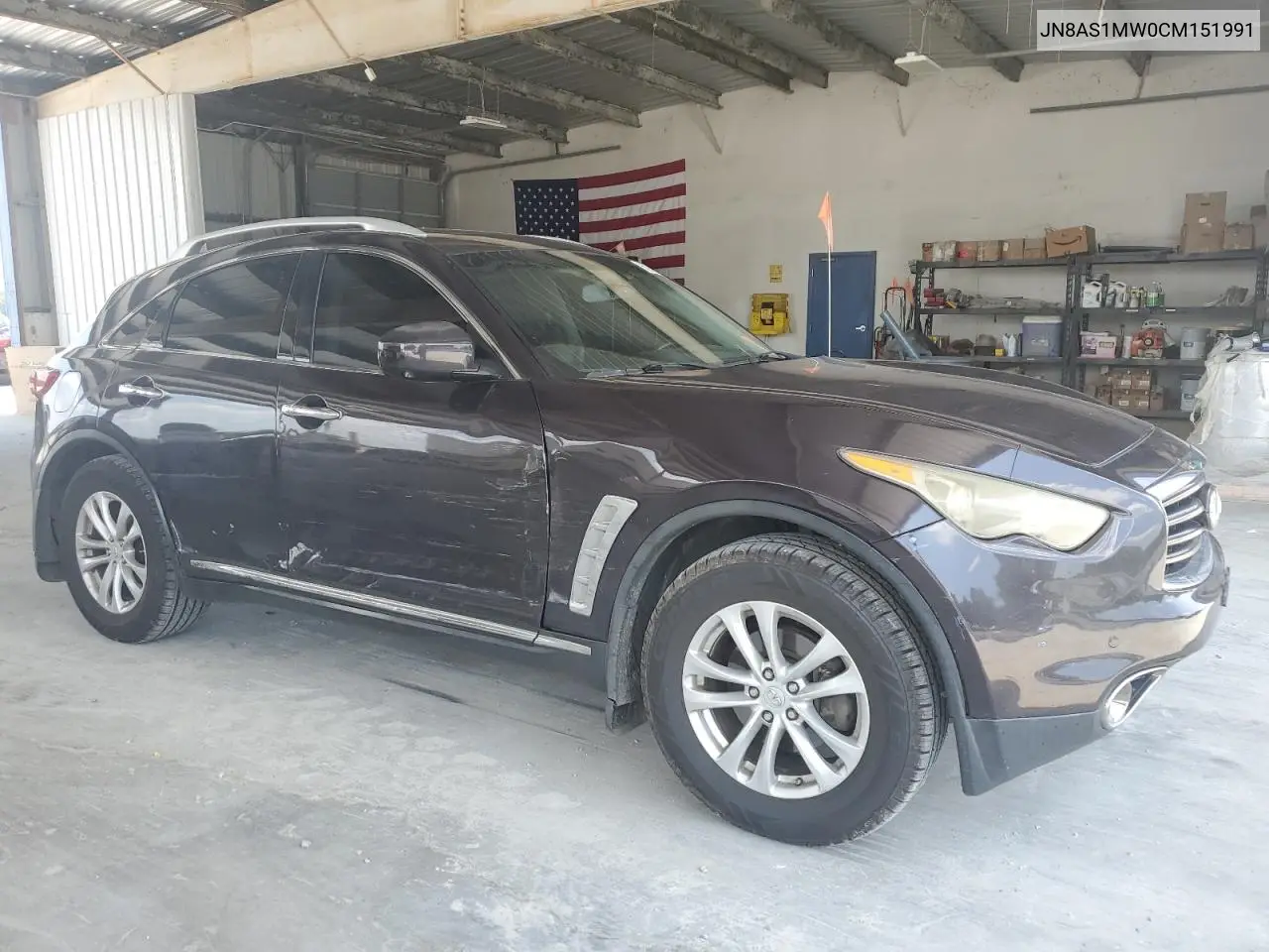 2012 Infiniti Fx35 VIN: JN8AS1MW0CM151991 Lot: 62038085