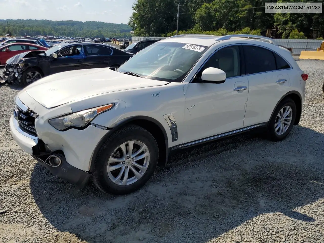 2012 Infiniti Fx35 VIN: JN8AS1MW4CM151282 Lot: 62076375