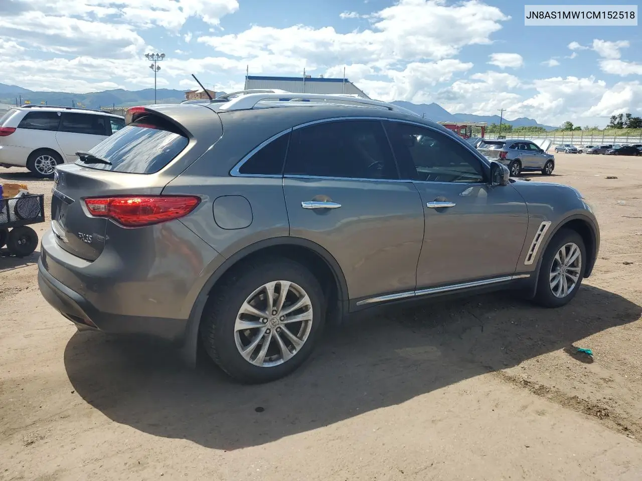 2012 Infiniti Fx35 VIN: JN8AS1MW1CM152518 Lot: 62558405