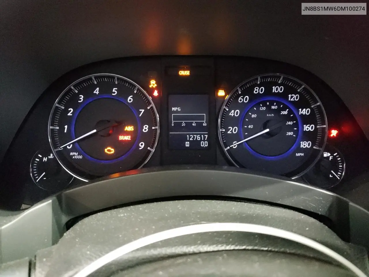 2013 Infiniti Fx50 VIN: JN8BS1MW6DM100274 Lot: 62416015