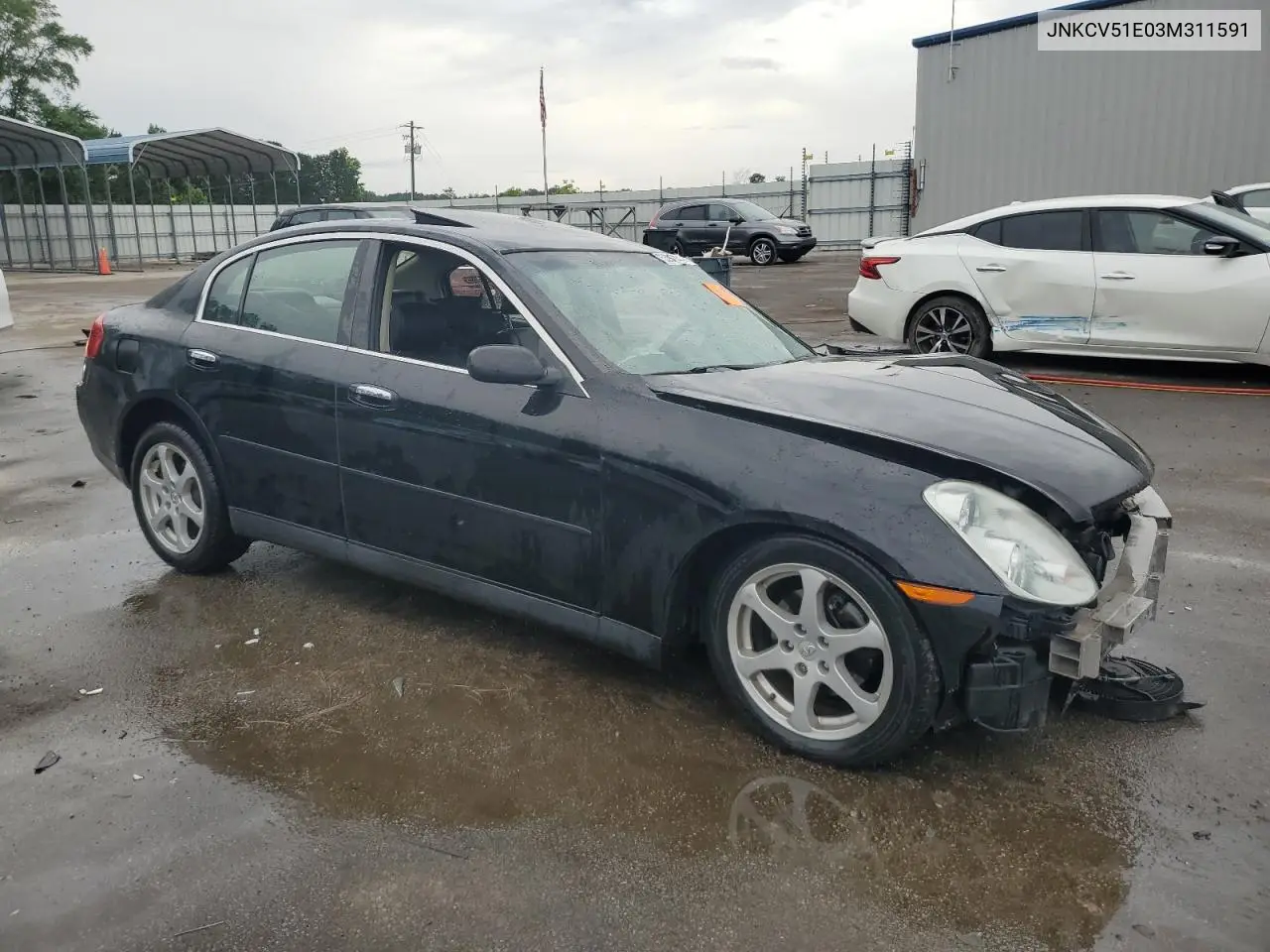 2003 Infiniti G35 VIN: JNKCV51E03M311591 Lot: 55919685