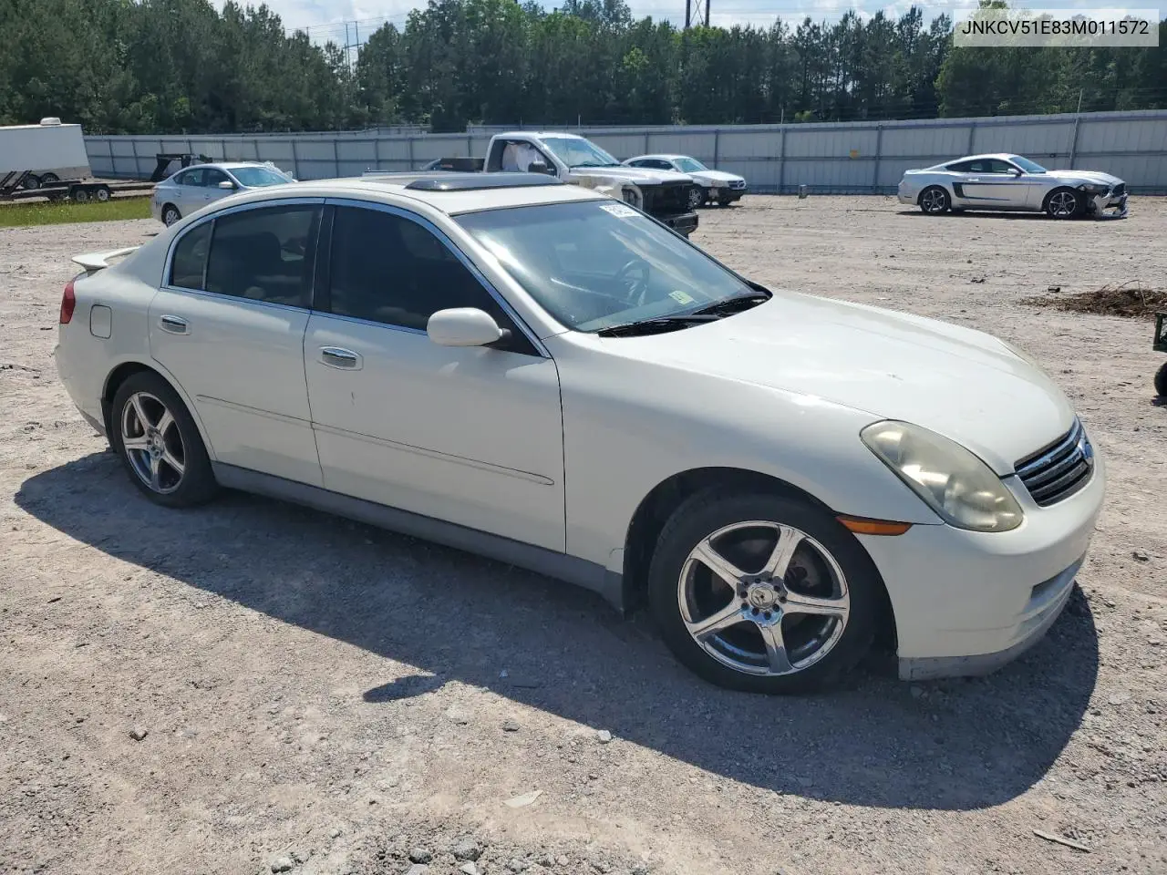2003 Infiniti G35 VIN: JNKCV51E83M011572 Lot: 56423215