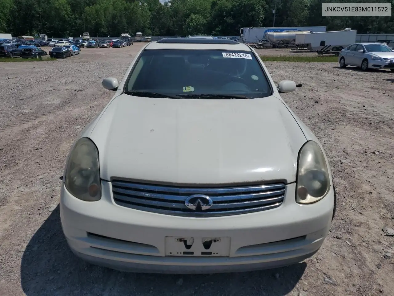 2003 Infiniti G35 VIN: JNKCV51E83M011572 Lot: 56423215