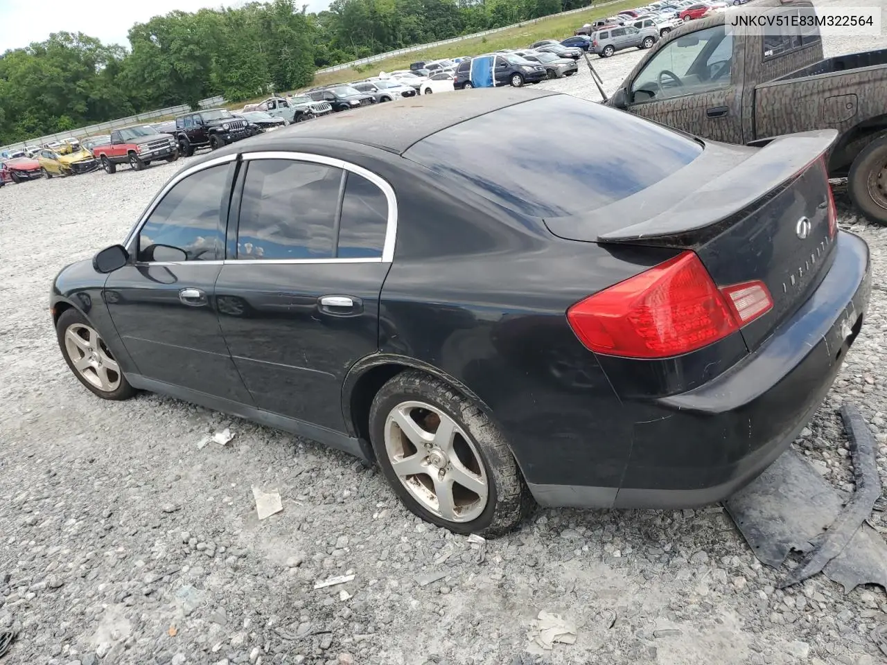 2003 Infiniti G35 VIN: JNKCV51E83M322564 Lot: 56834315