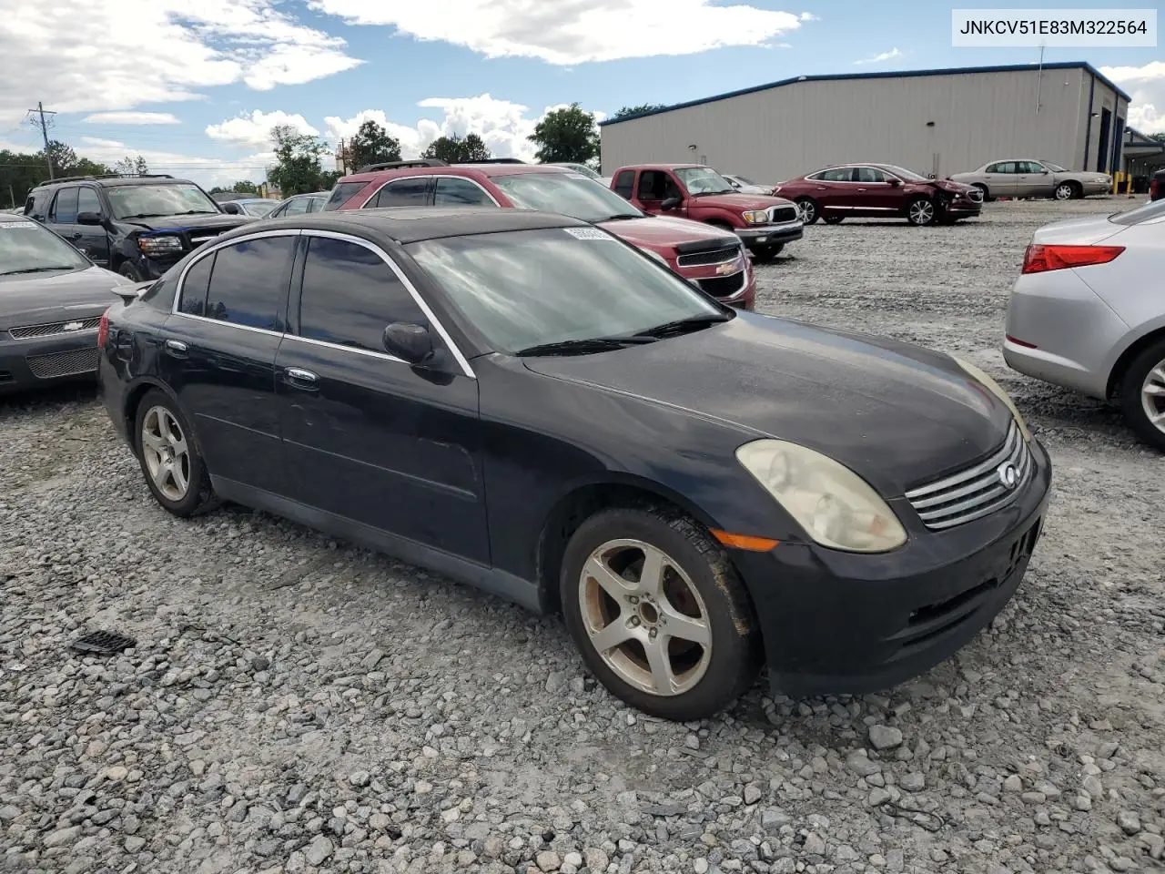 2003 Infiniti G35 VIN: JNKCV51E83M322564 Lot: 56834315