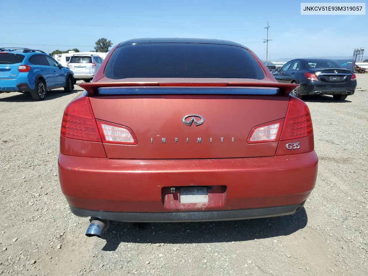 2003 Infiniti G35 VIN: JNKCV51E93M319057 Lot: 57150165
