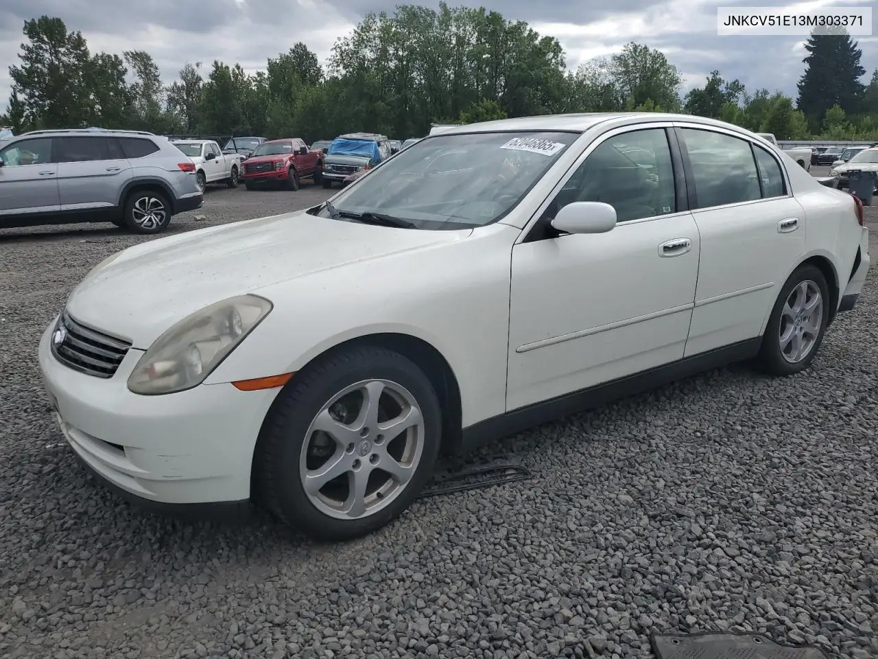 2003 Infiniti G35 VIN: JNKCV51E13M303371 Lot: 62046865