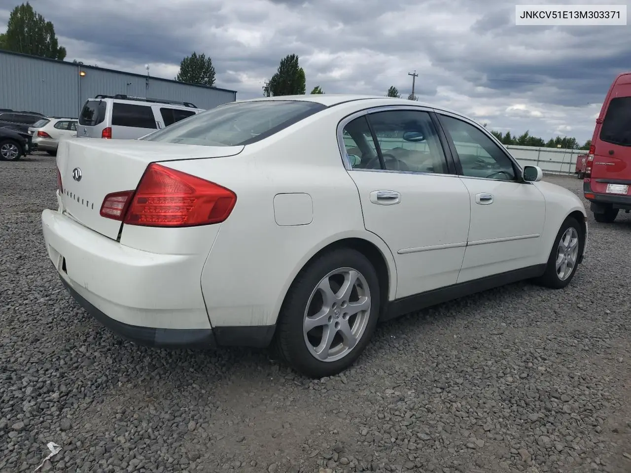 2003 Infiniti G35 VIN: JNKCV51E13M303371 Lot: 62046865