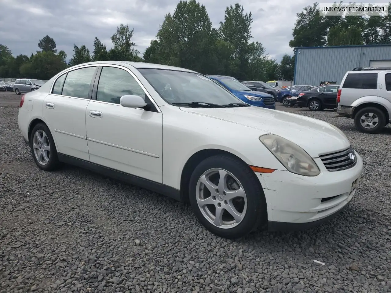 2003 Infiniti G35 VIN: JNKCV51E13M303371 Lot: 62046865