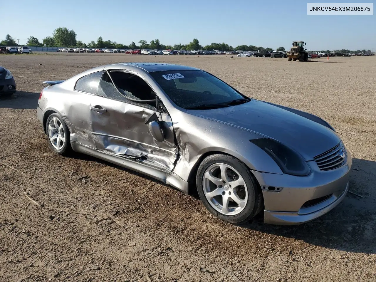 2003 Infiniti G35 VIN: JNKCV54EX3M206875 Lot: 62928285