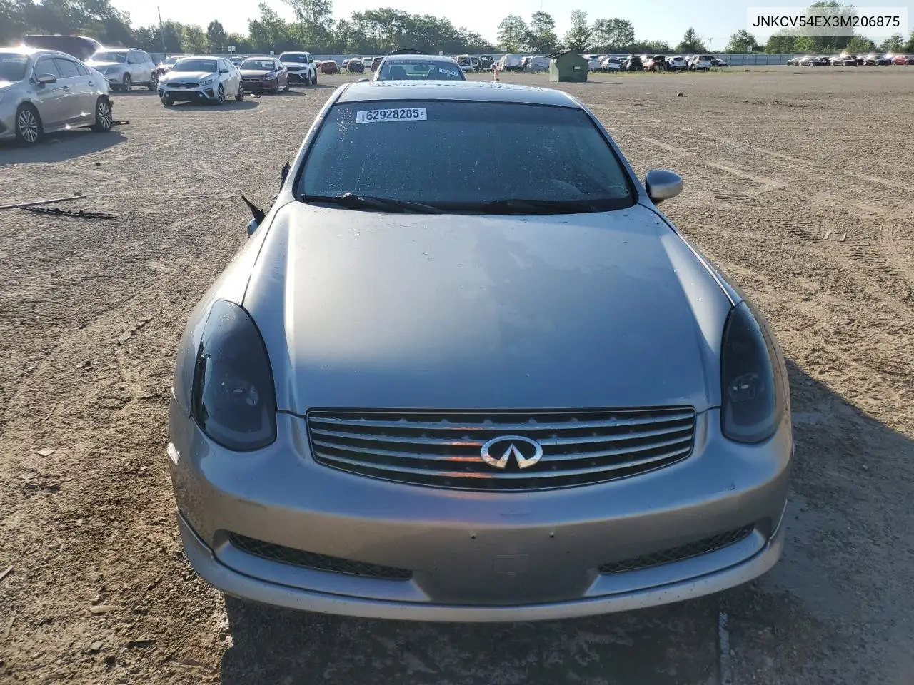 2003 Infiniti G35 VIN: JNKCV54EX3M206875 Lot: 62928285