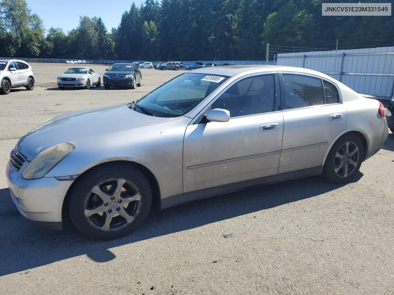 2003 Infiniti G35 VIN: JNKCV51E23M331549 Lot: 63289865