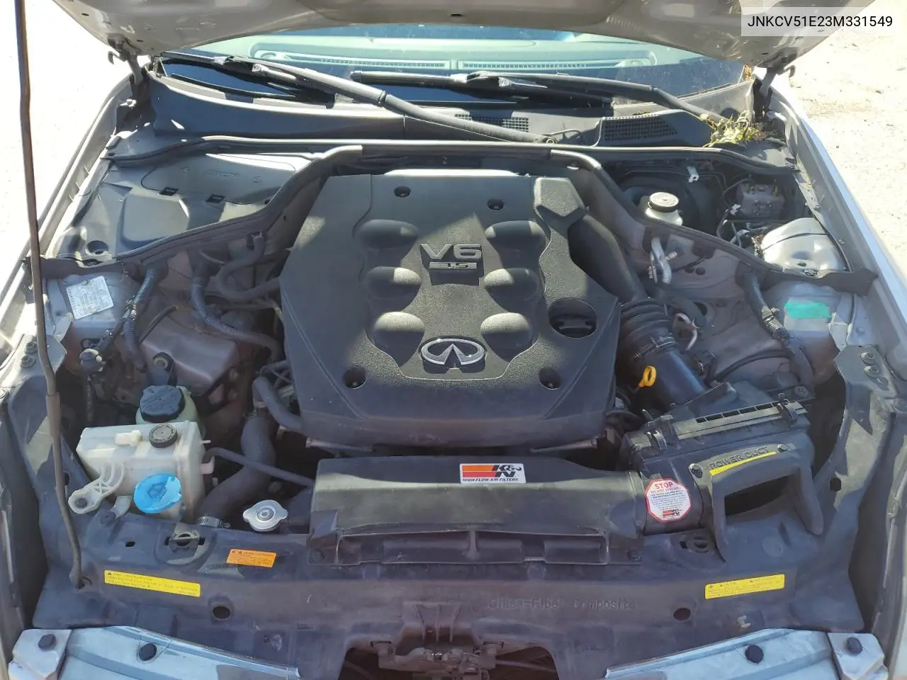 2003 Infiniti G35 VIN: JNKCV51E23M331549 Lot: 63289865