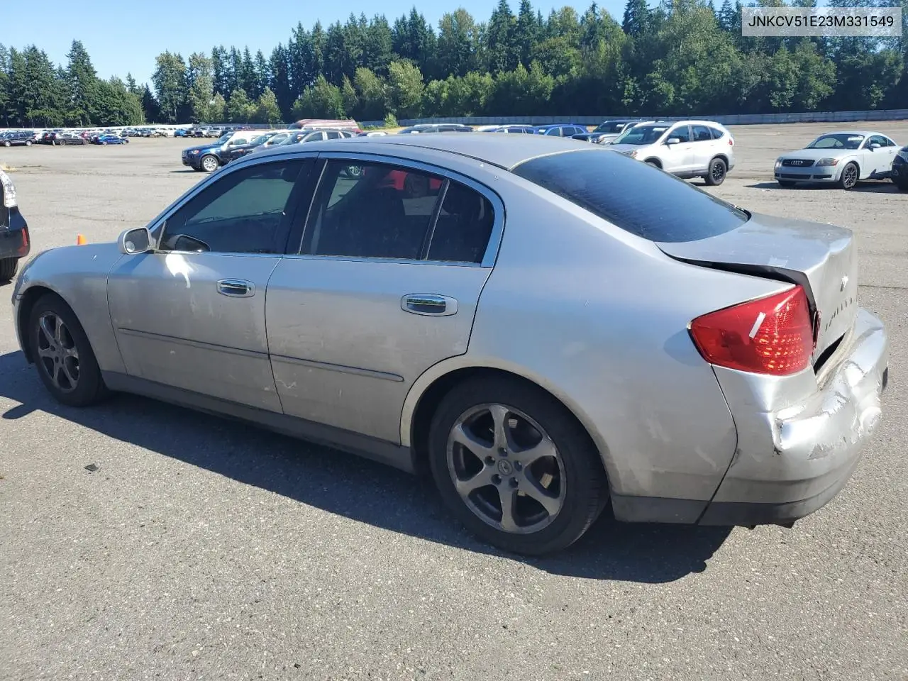 2003 Infiniti G35 VIN: JNKCV51E23M331549 Lot: 63289865