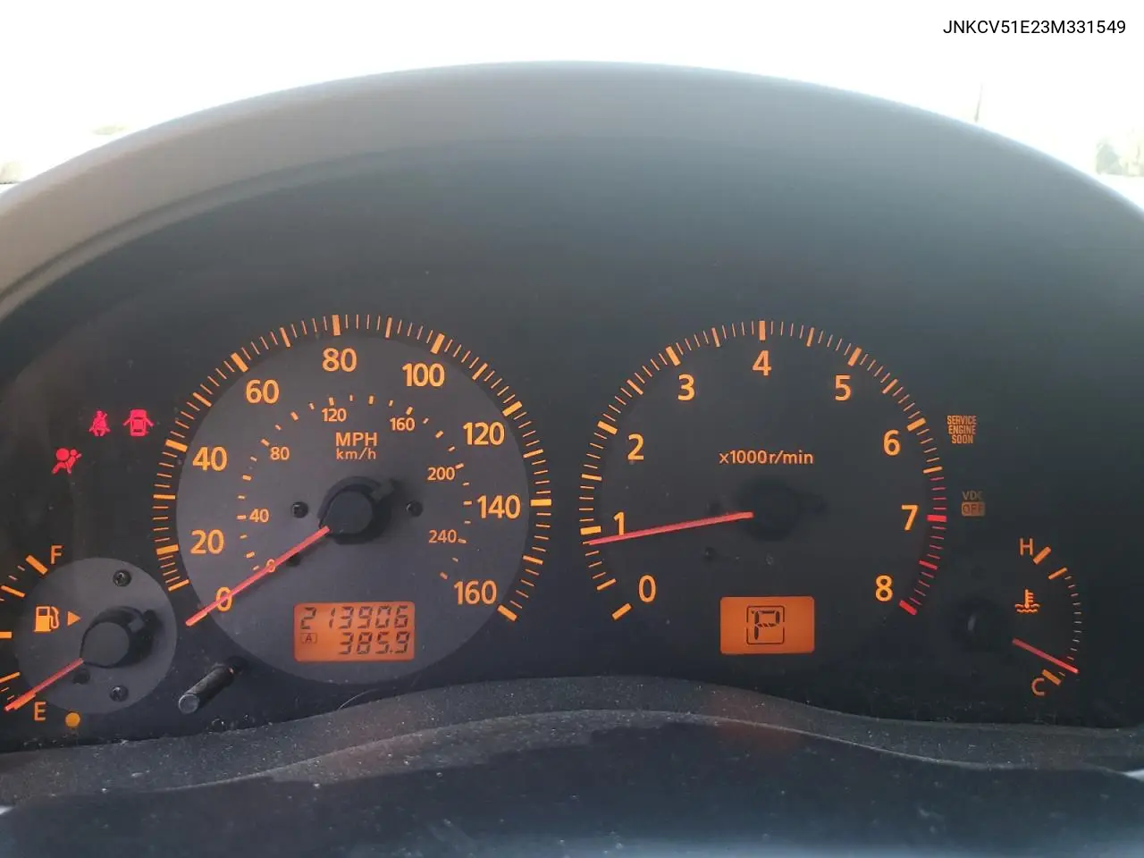 2003 Infiniti G35 VIN: JNKCV51E23M331549 Lot: 63289865
