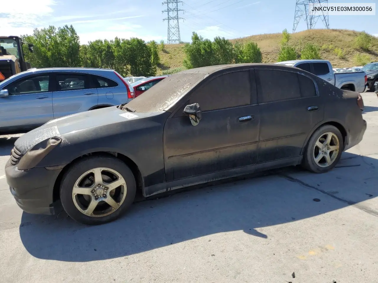 2003 Infiniti G35 VIN: JNKCV51E03M300056 Lot: 65186485