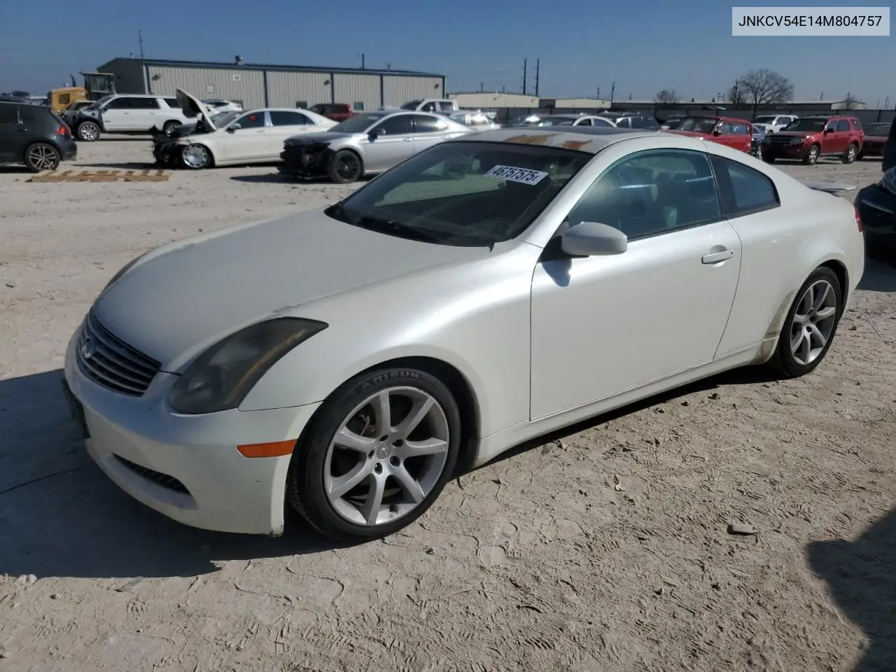 2004 Infiniti G35 VIN: JNKCV54E14M804757 Lot: 46757575