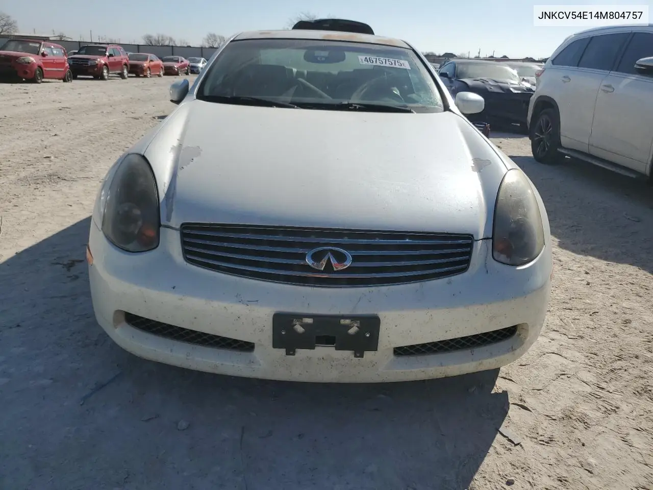 2004 Infiniti G35 VIN: JNKCV54E14M804757 Lot: 46757575