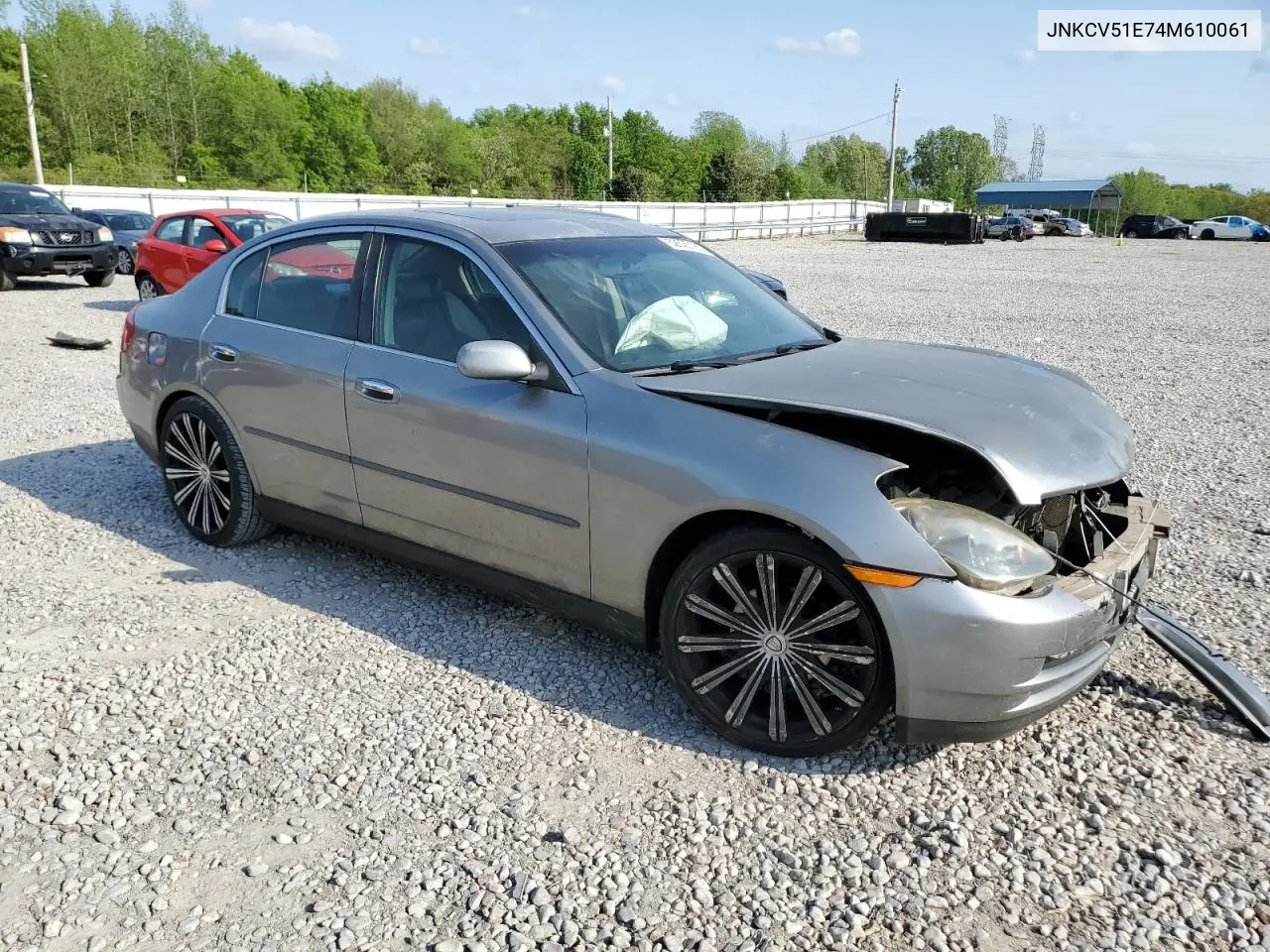 2004 Infiniti G35 VIN: JNKCV51E74M610061 Lot: 52625185