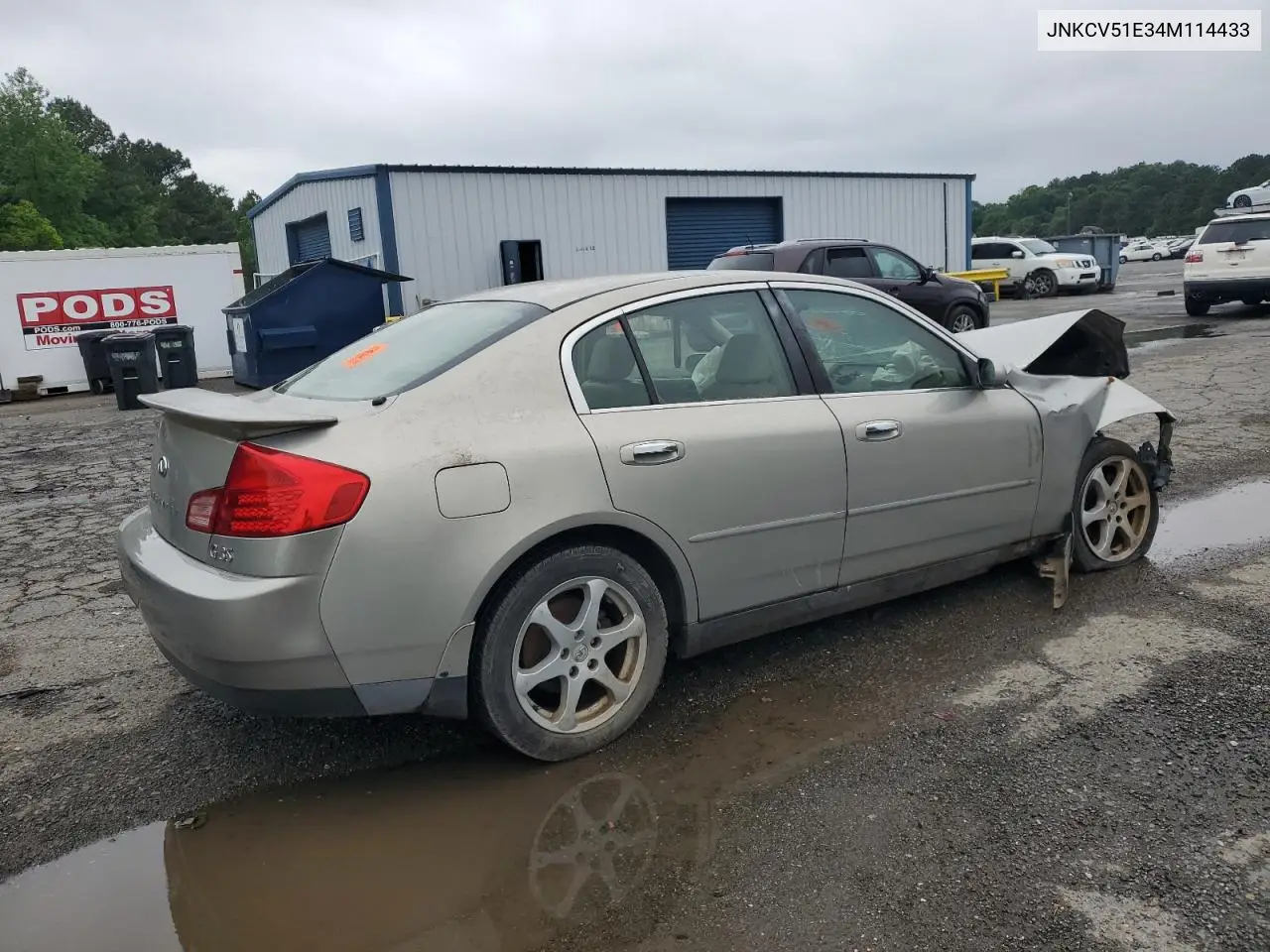 2004 Infiniti G35 VIN: JNKCV51E34M114433 Lot: 54259625