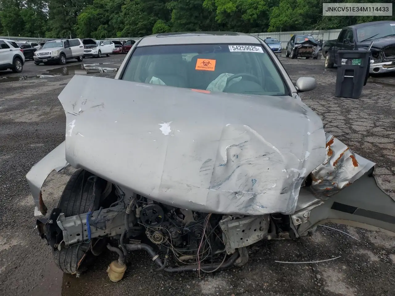 2004 Infiniti G35 VIN: JNKCV51E34M114433 Lot: 54259625