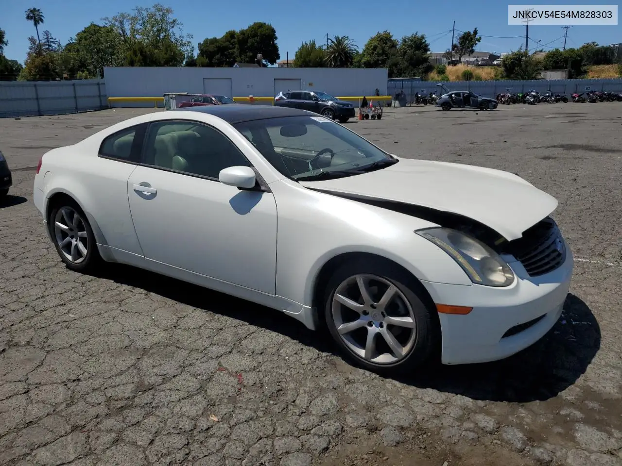 2004 Infiniti G35 VIN: JNKCV54E54M828303 Lot: 56214045