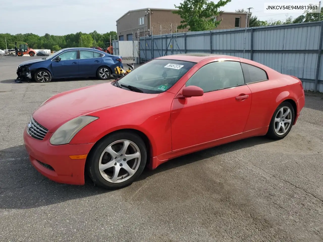 2004 Infiniti G35 VIN: JNKCV54E94M813951 Lot: 56457375