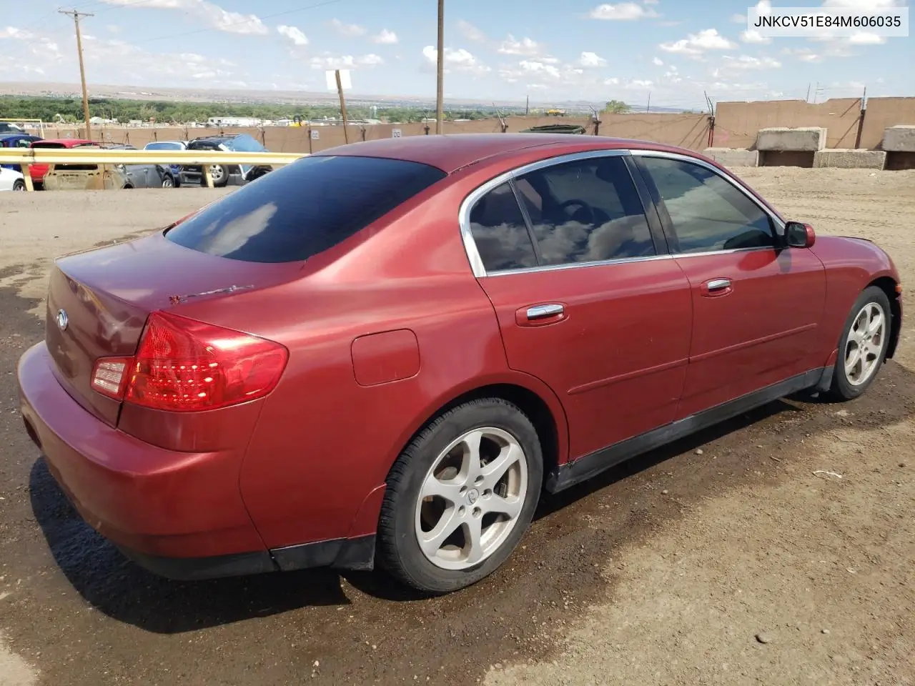 2004 Infiniti G35 VIN: JNKCV51E84M606035 Lot: 59556555