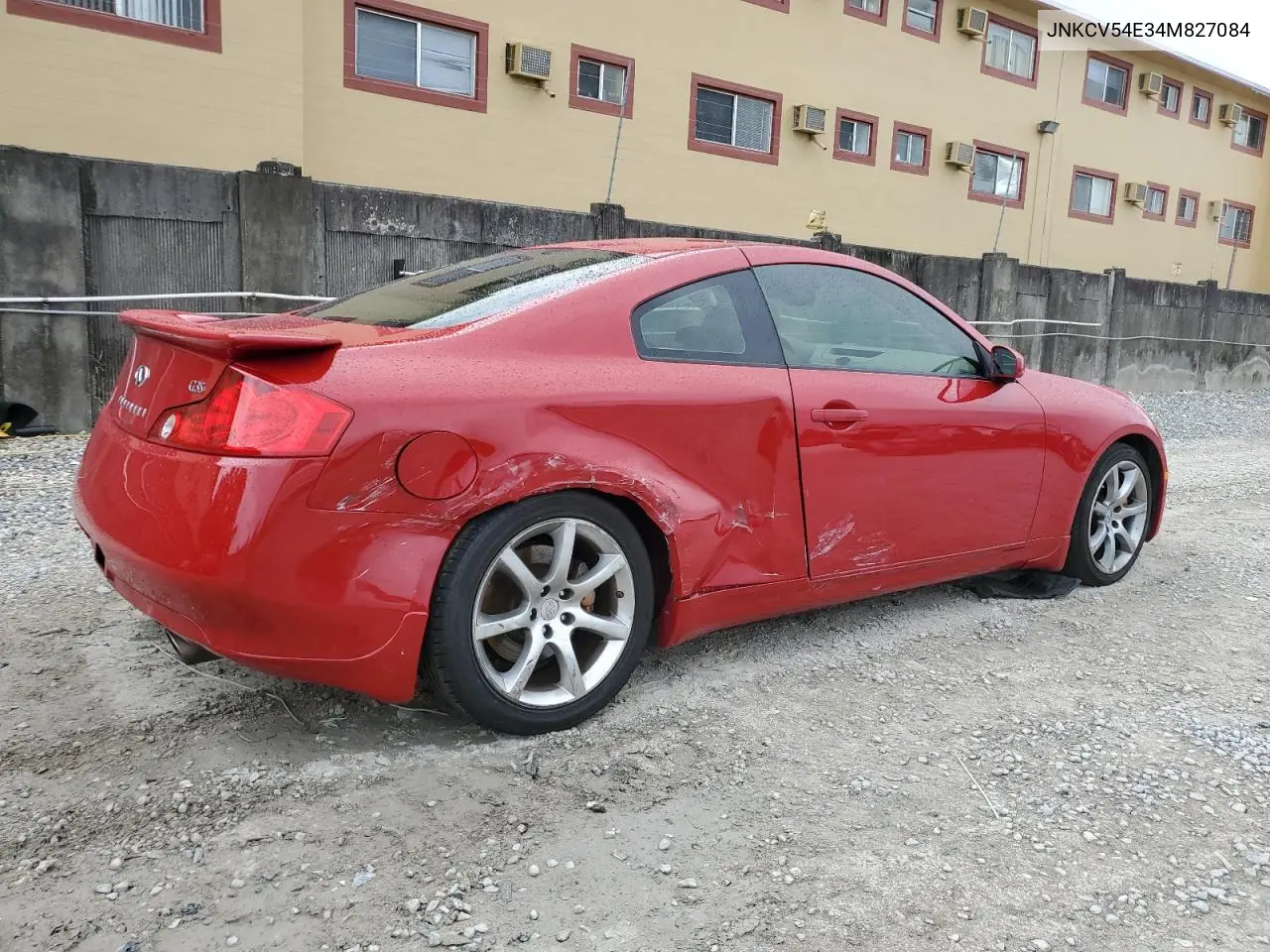 2004 Infiniti G35 VIN: JNKCV54E34M827084 Lot: 62012345