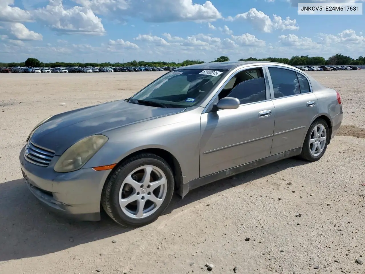 2004 Infiniti G35 VIN: JNKCV51E24M617631 Lot: 62888615