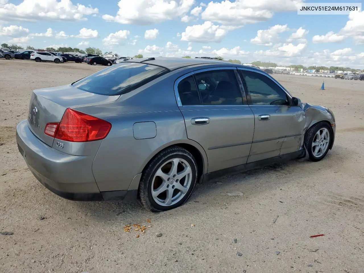 2004 Infiniti G35 VIN: JNKCV51E24M617631 Lot: 62888615