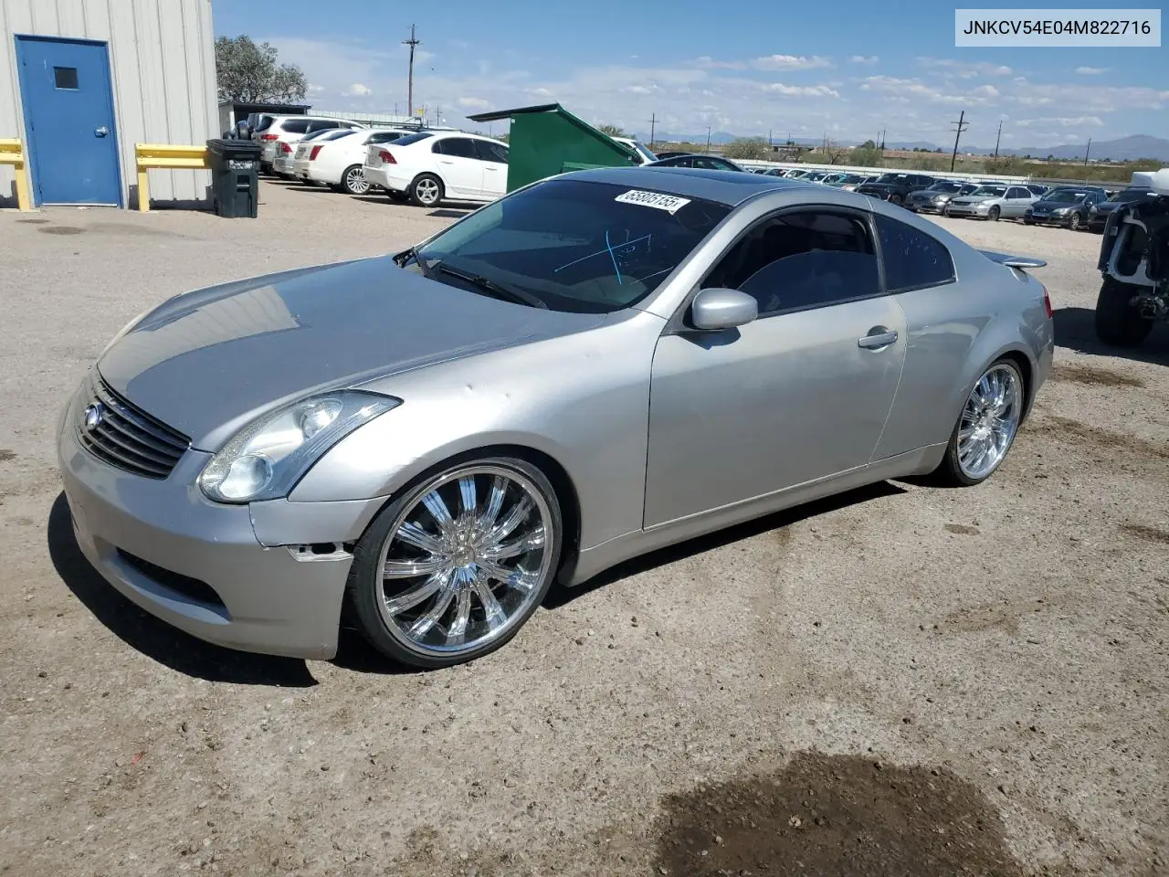 2004 Infiniti G35 VIN: JNKCV54E04M822716 Lot: 65805155