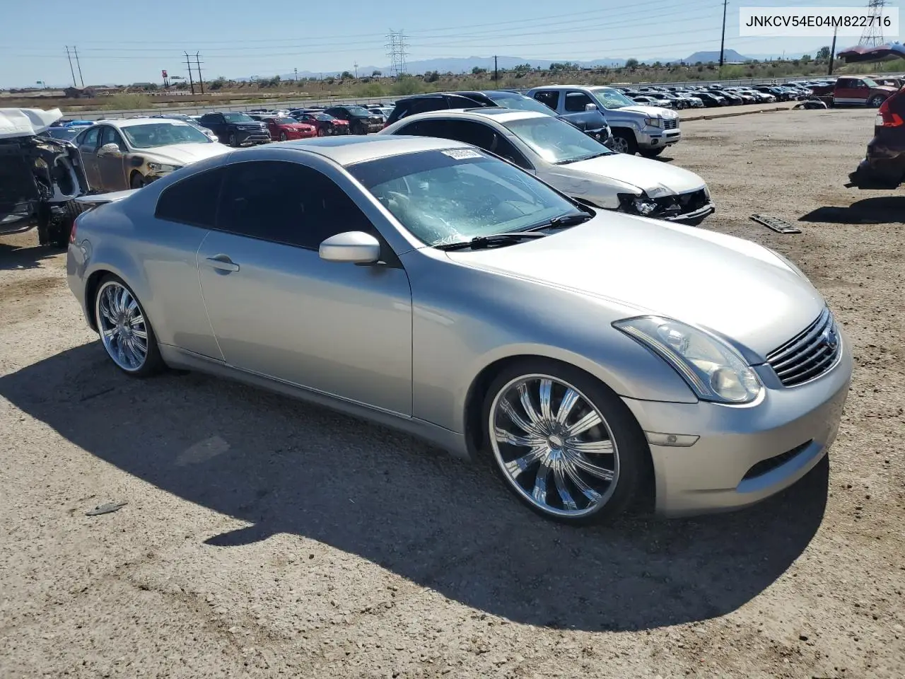 2004 Infiniti G35 VIN: JNKCV54E04M822716 Lot: 65805155