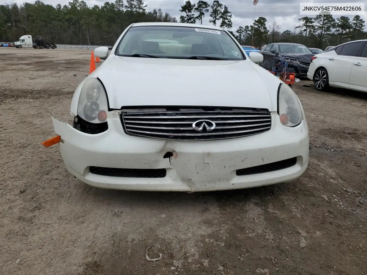 2005 Infiniti G35 VIN: JNKCV54E75M422606 Lot: 46889165