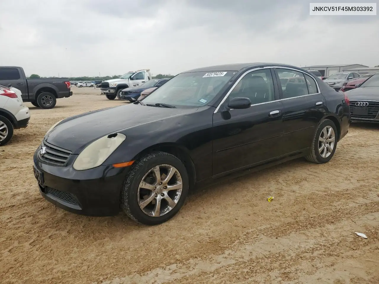 2005 Infiniti G35 VIN: JNKCV51F45M303392 Lot: 50579425