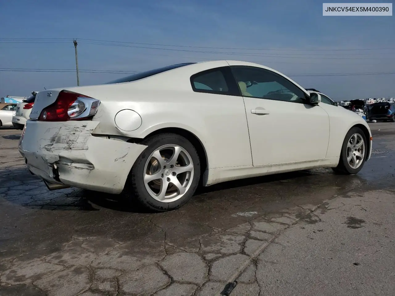 2005 Infiniti G35 VIN: JNKCV54EX5M400390 Lot: 54713485