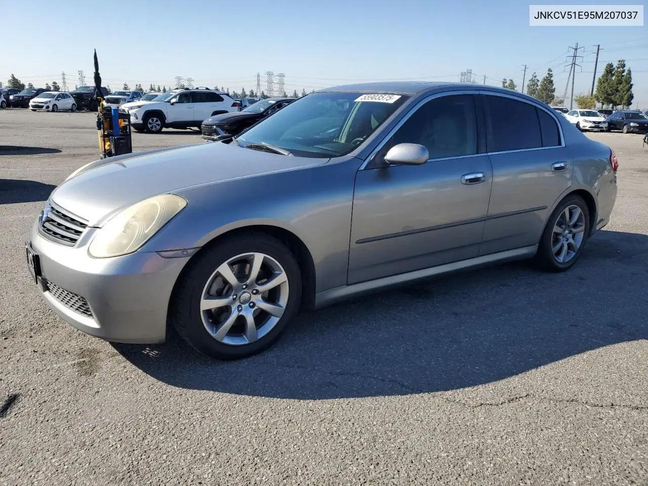 2005 Infiniti G35 VIN: JNKCV51E95M207037 Lot: 55903575
