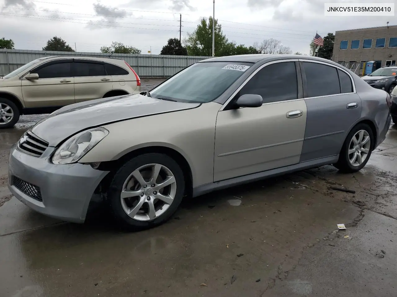2005 Infiniti G35 VIN: JNKCV51E35M200410 Lot: 55945375