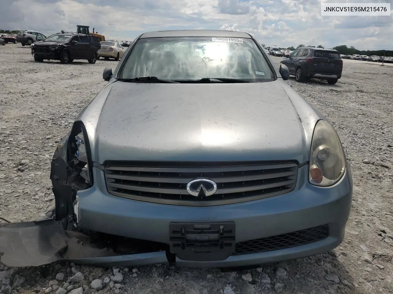 2005 Infiniti G35 VIN: JNKCV51E95M215476 Lot: 56551955