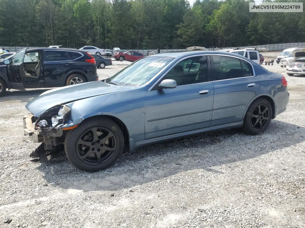 2005 Infiniti G35 VIN: JNKCV51E95M224789 Lot: 57143305