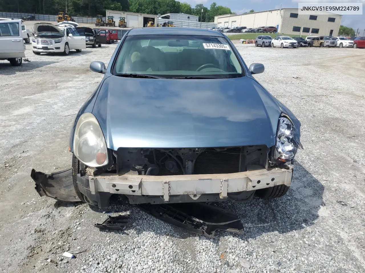 2005 Infiniti G35 VIN: JNKCV51E95M224789 Lot: 57143305
