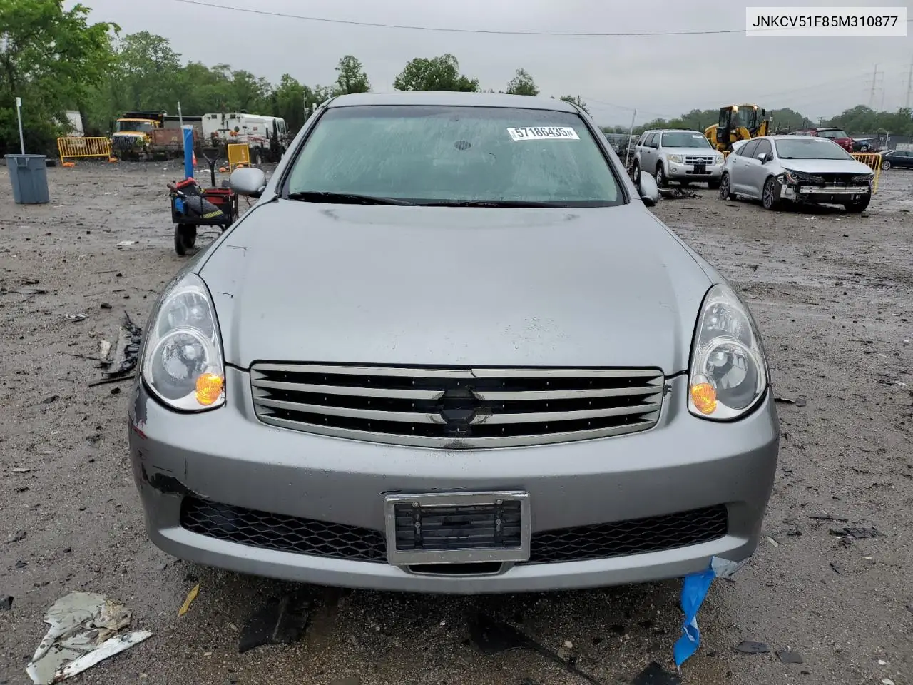 2005 Infiniti G35 VIN: JNKCV51F85M310877 Lot: 57186435