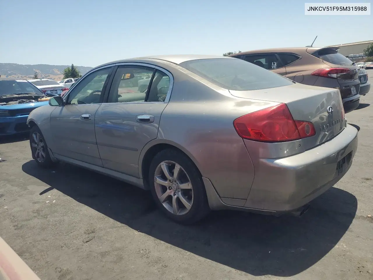 2005 Infiniti G35 VIN: JNKCV51F95M315988 Lot: 61759225