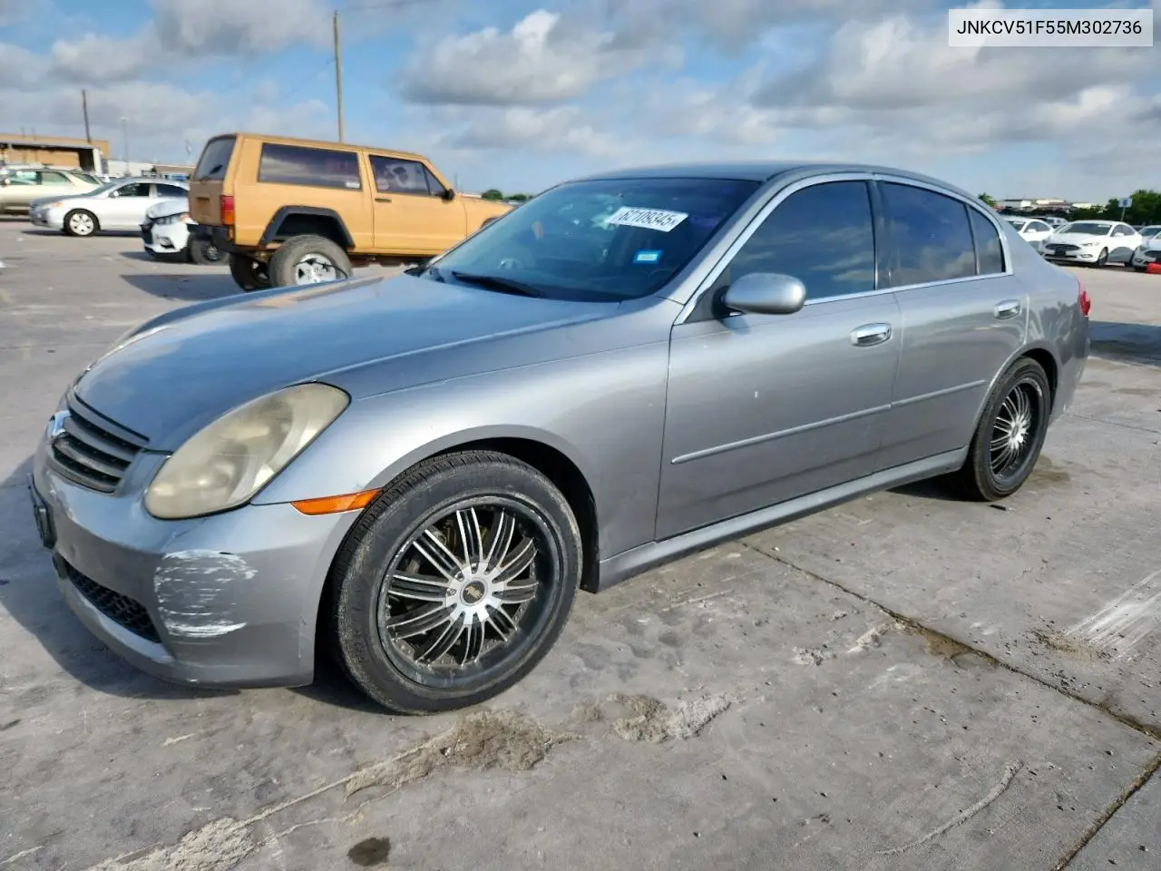 2005 Infiniti G35 VIN: JNKCV51F55M302736 Lot: 62109345