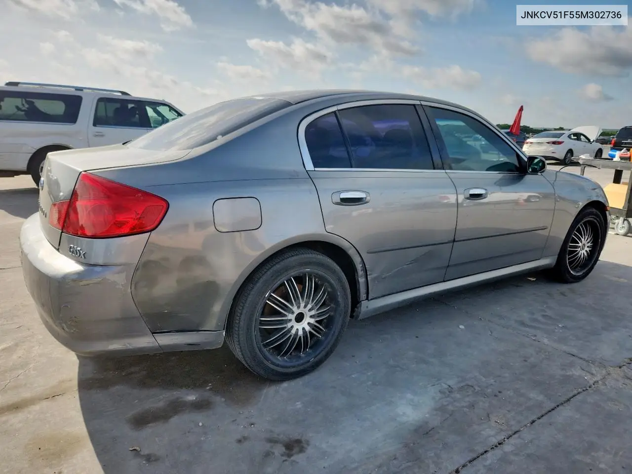 2005 Infiniti G35 VIN: JNKCV51F55M302736 Lot: 62109345