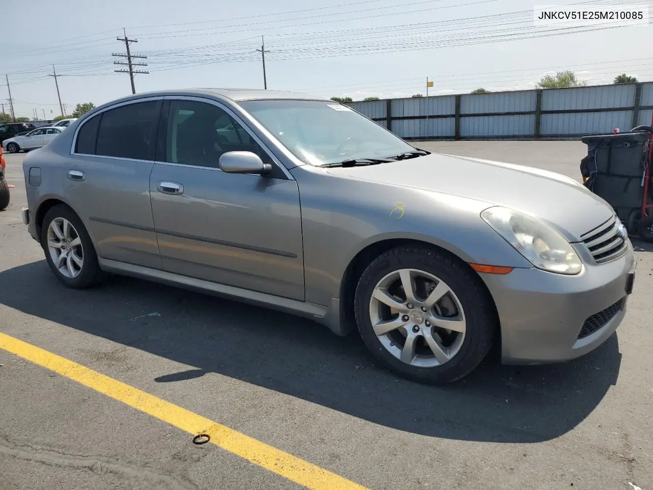 2005 Infiniti G35 VIN: JNKCV51E25M210085 Lot: 62200515