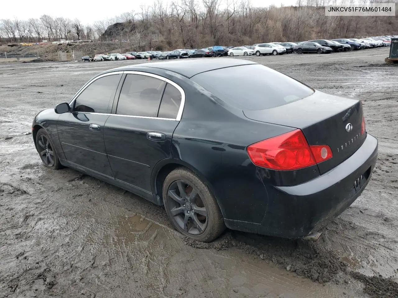 2006 Infiniti G35 VIN: JNKCV51F76M601484 Lot: 47384015
