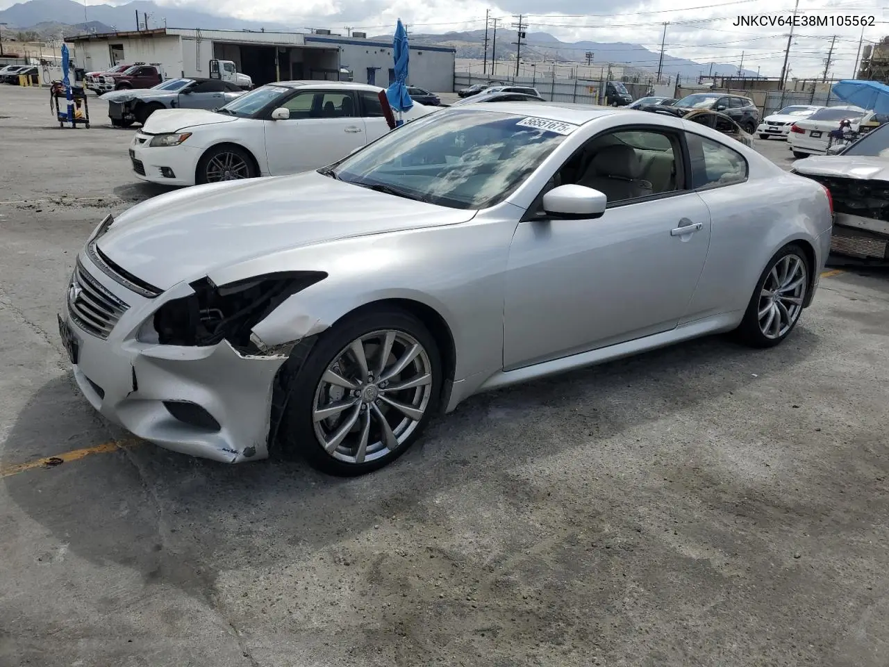 2008 Infiniti G37 Base VIN: JNKCV64E38M105562 Lot: 56551675