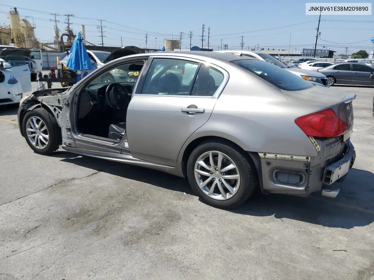 2008 Infiniti G35 VIN: JNKBV61E38M209890 Lot: 61869305