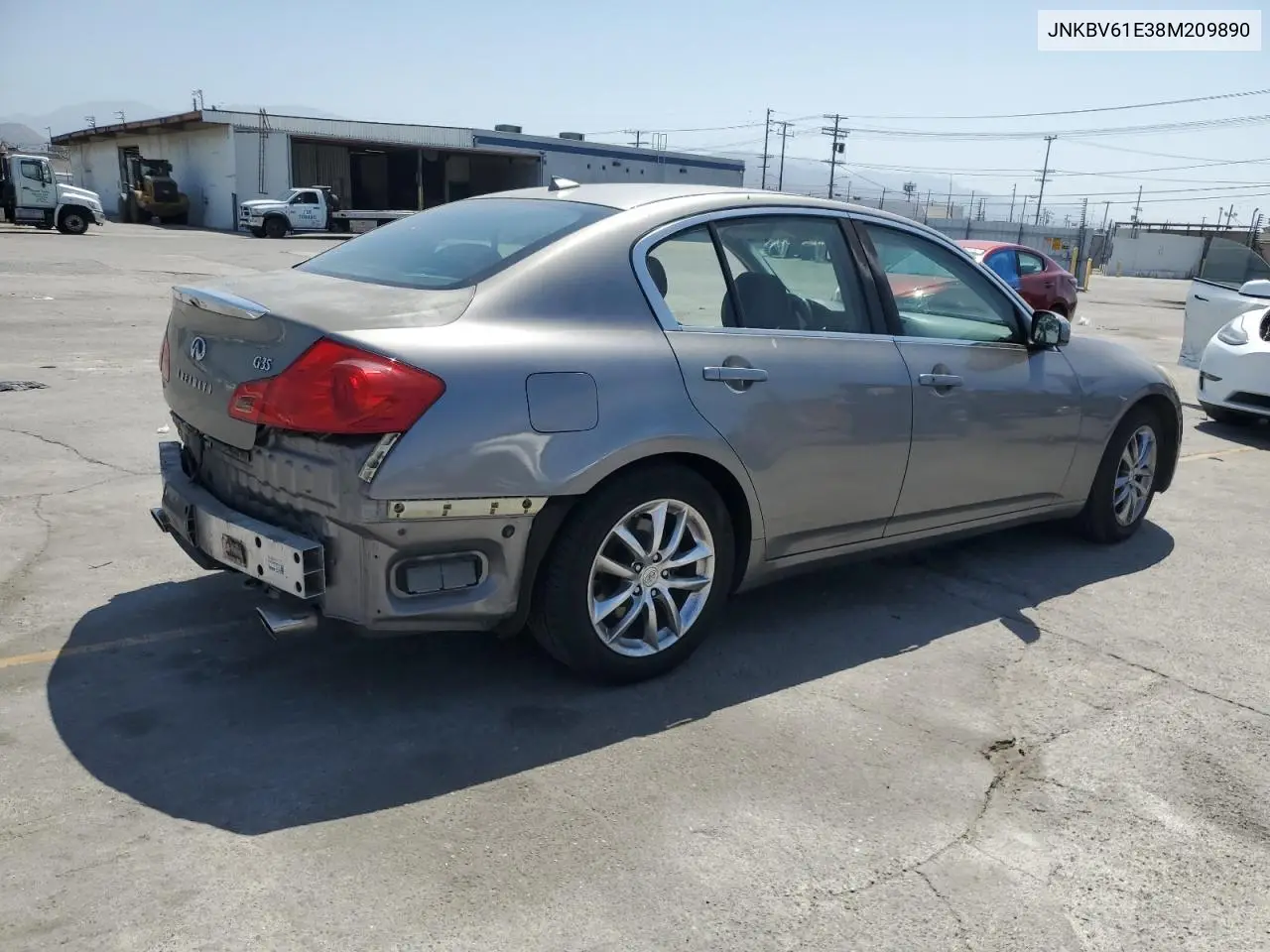 2008 Infiniti G35 VIN: JNKBV61E38M209890 Lot: 61869305